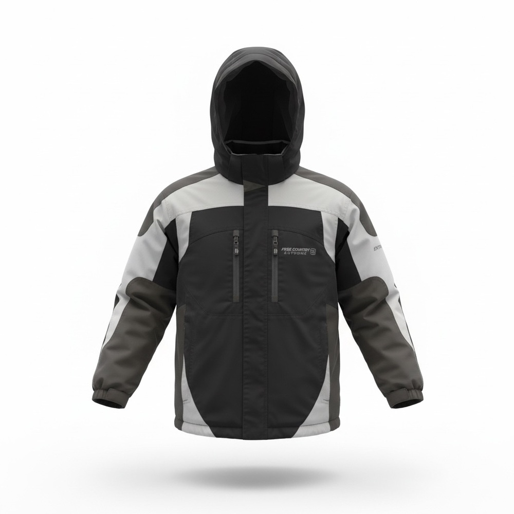 Free Country Black and Gray Ski Jacket